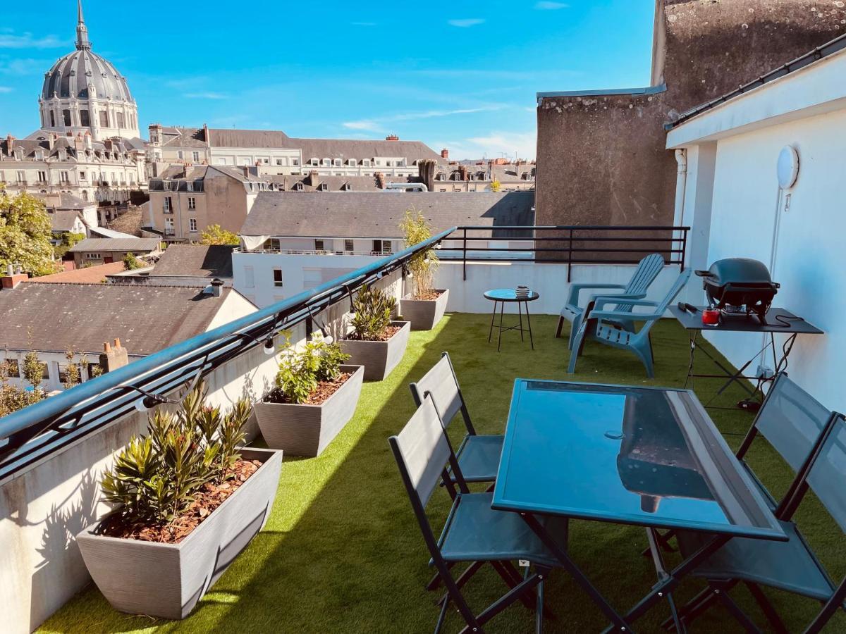 Grand Studio, Belle Terrasse Avec Vue Нант Экстерьер фото